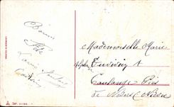 CPA Fantaisie Fleur Bonne Fete Colombe 