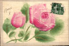 CPA Fantaisie Fleur Roses