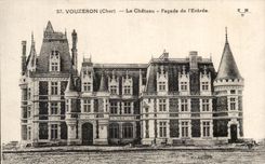 CPA Vouzeron the Castle Frontage of I Entrance