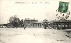 CPA Serqueux Train station Seen External