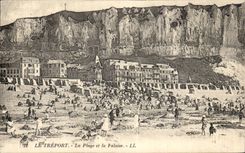 CPA Treport the Beach and the Cliff