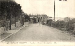 CPA Surroundings De Dieppe Pourville visto hacia el hotel grande