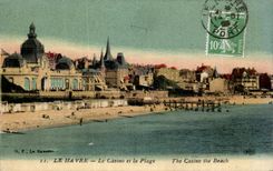 CPA Le Havre Le Casino et la Plage The Casino the Beach