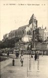 CPA Treport the Pierhead and I Church Saint Jacques