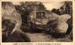 CPA Foret de Fontainebleau Le Rocher De Rousseau Et De Millet
