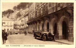 CPA Plombieres Arcades Et Bain Romain Automobile