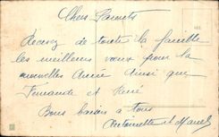 CPA Fantaisie Fleur Bonne Annee