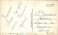 CPA Fantaisie Fleur Charite Coeur Heart