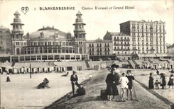 CPA Blankenberghe Casino Kursaal et Grand Hotel Enfants