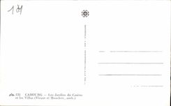 CPA Cabourg Les Jardins du Casino et les Villas (Viraut et Mauclere arch)