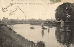 CPA the Edges of Orne has Caen the re-entry of the Sand glasses Boats