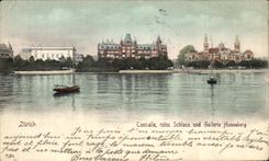 CPA Zurich Tonhalle rotes Schloss und Gallerie Henneberg