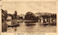 CPA picturesque Vernon Corner at the edge of the Seine
