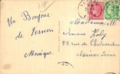 CPA picturesque Vernon Corner at the edge of the Seine