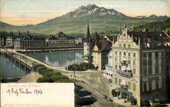 Union de Weltpostverein de la postal de la postal de Pilatus Postkarte del und de CPA Lucerna