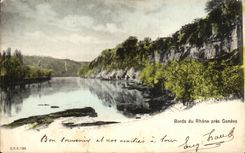 Bordes de CPA del Rhone Ginebra cercana