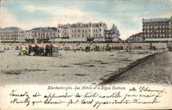 CPA Blankenberghe Les Hotels et la Digue Centrale