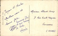 CPA Fantaisie Fleurs Vive St Nicolas Super