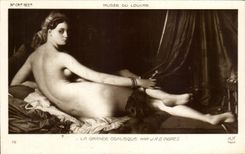 CPA La Grande Odalisque Par Ingres Femme nue erotique Musee du Louvre