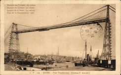 CPA Rouen Transporter bridge Boats