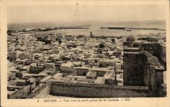 CPA Sousse Vue vers le Port prise de la Casbah