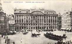 Casas magnificas de los lugares de CPA Bruselas de las corporaciones