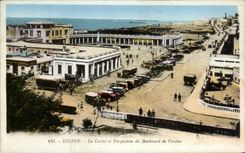 CPA Dieppe el casino y la vista del bulevar de Verdun