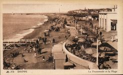 CPA Dieppe la caminata y la playa