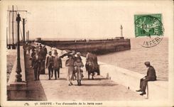 CPA Dieppe visto junto del embarcadero occidental