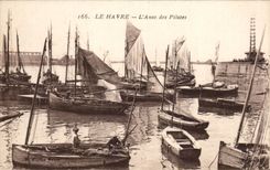 CPA Le Havre L Anse des pilotes Bateauxx
