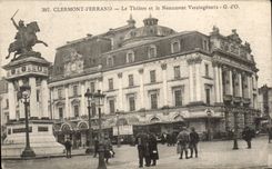 CPA Clermont-Ferrand el teatro y el monumento de Vercingetorix