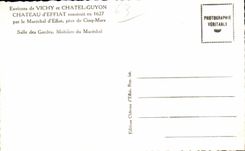 CPSM Surroundings of Vichy and Chatel Guyon Castle Effiat Room of the guards Furniture of the marshal