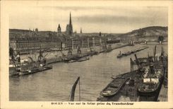 CPA Rouen Seen on the Seine taken of the Transporter Boats