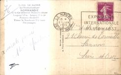 CPA Le Havre the Normandy Deck chair of the General Co Steamer