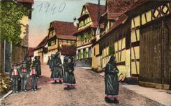 CPA Return Church Alsace Folklore Costume