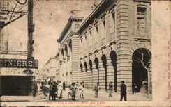 CPA Tunis Rue d Italie Hotel des Postes Tunisie