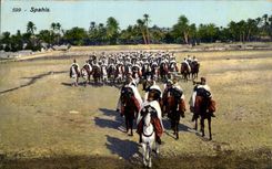 CPA Spahis Tunisie Cheval Horse Militaria