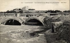 CPA Carthage Les Citernes de la Malga et la Primatiale Tunisie