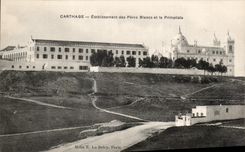 CPA Tunisie Carthage Etablissement des Peres Blancs et la Primatiale