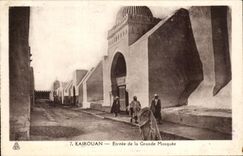CPA Tunisie Kairouan Entree de la Grande Mosquee