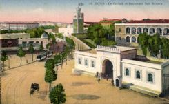 CPA Tunisia Tunis the Kasbah and Boulevard Bab Menurn