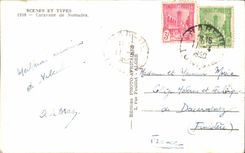 CPA Tunisia Scenes And Standard Caravan of Nomads