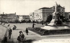 CPA Cannes the monument Edouard VII and the Casino