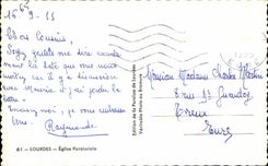 CPA Lourdes Eglise Paroissiale