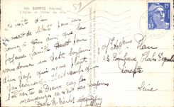 CPA Suippes (the Marne church and Town hall)