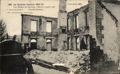 CPA the Great War Schools of Suippes (the Marne) after their Militaria bombardment