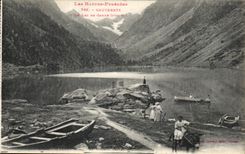 CPA the High Pyrenees Cauterets Lake Garda Ass Donkey