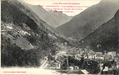 CPA the High Pyrenees Cauterets View on the Valley city of Lutour Ardiden