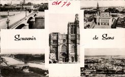 CPA Souvenir de Sens