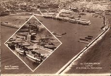 CPA Casablanca Le Port et le mole du Commerce Maroc